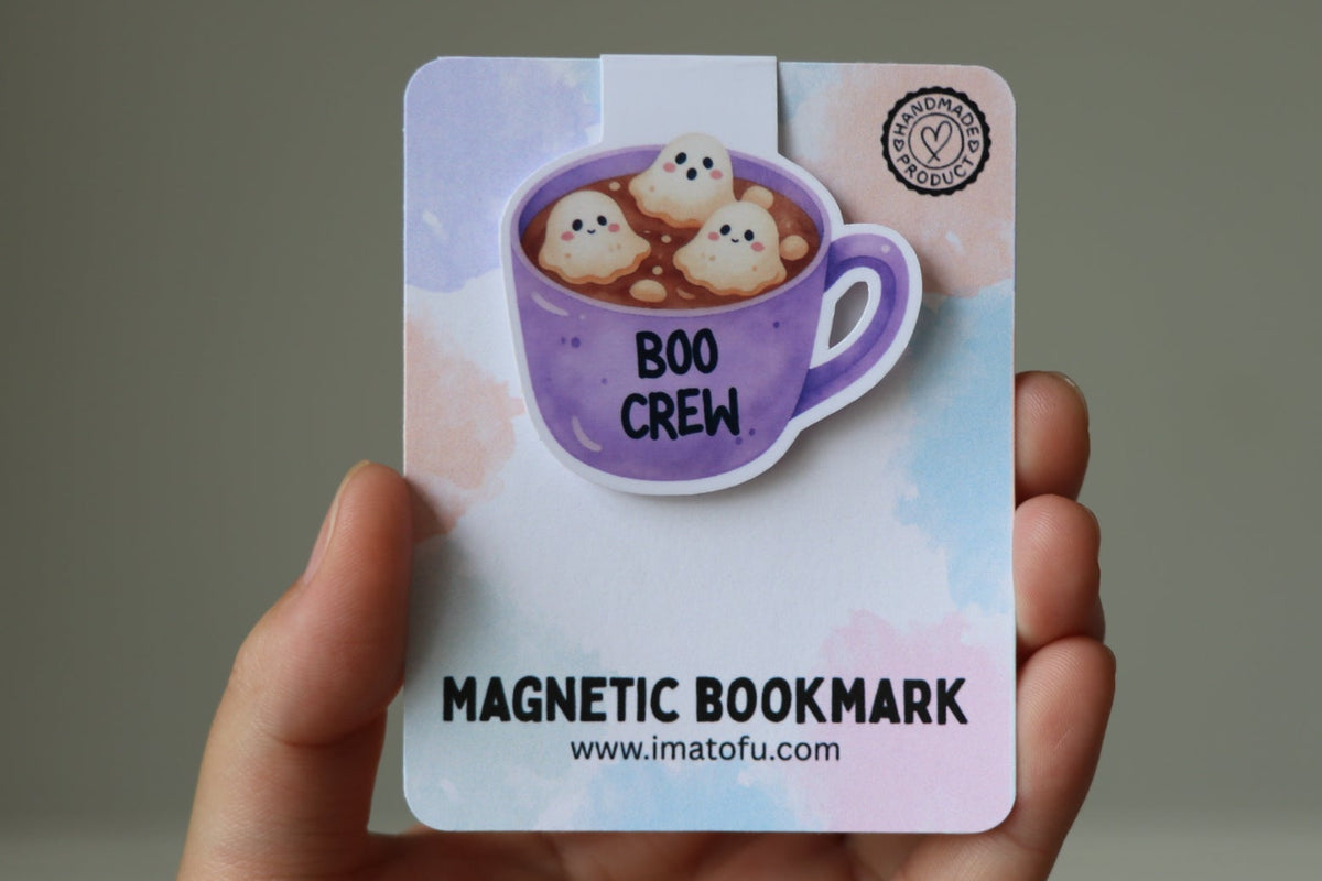 Boo Crew Ghost Mug Magnetic Bookmark