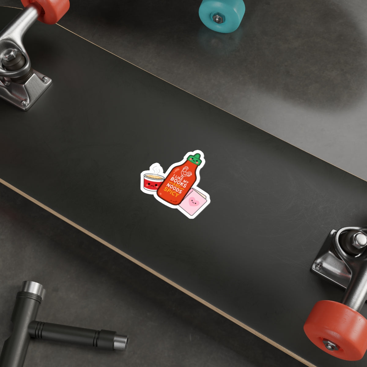 Spicy Kawaii Sticker - "Books & Noods"