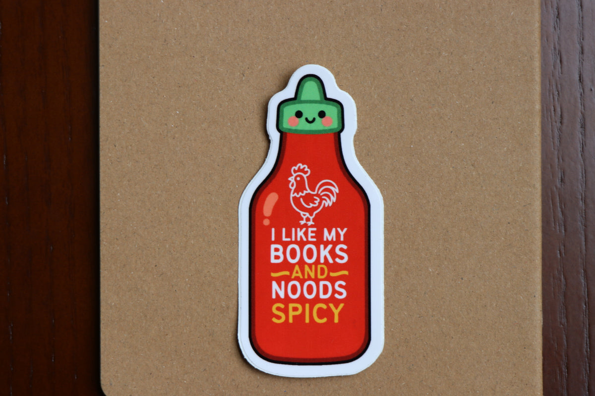 Sriracha Only - "Books & Noods" Sticker