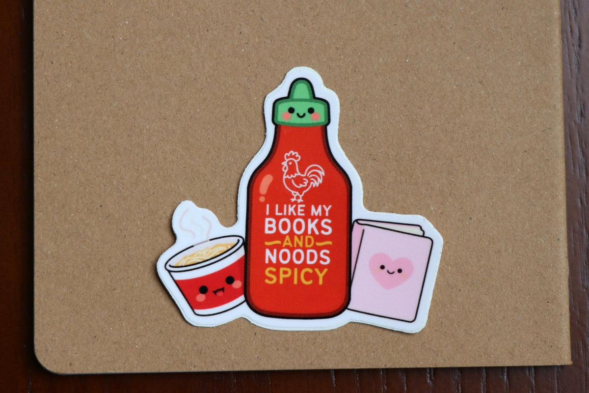 Spicy Reader - "Books & Noods" Sticker