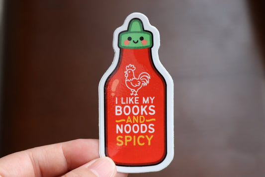 Sriracha Only - "Books & Noods" Sticker