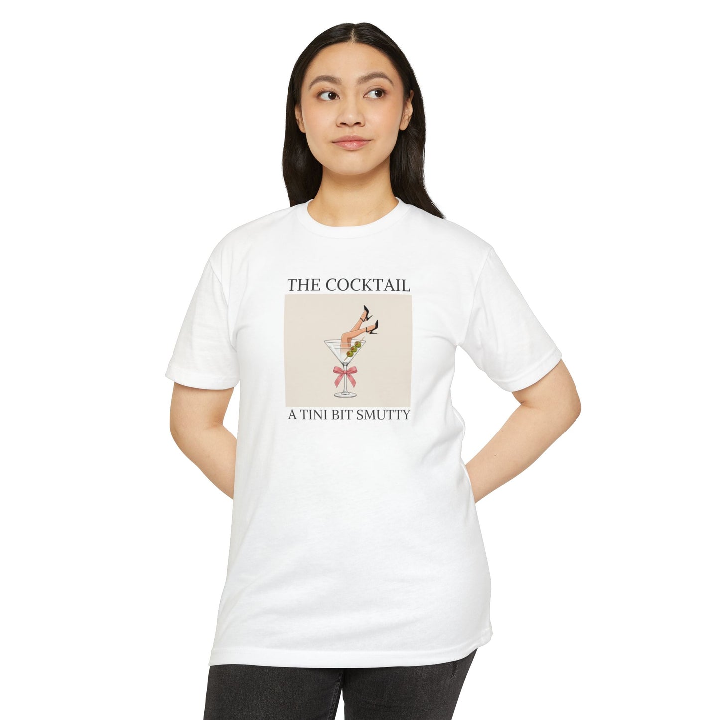 Bookish T-shirt, Book Club Shirt, Reading Club Tee, Book Lover Gift - Vintage Cocktail Print "A Tini Bit Smutty”