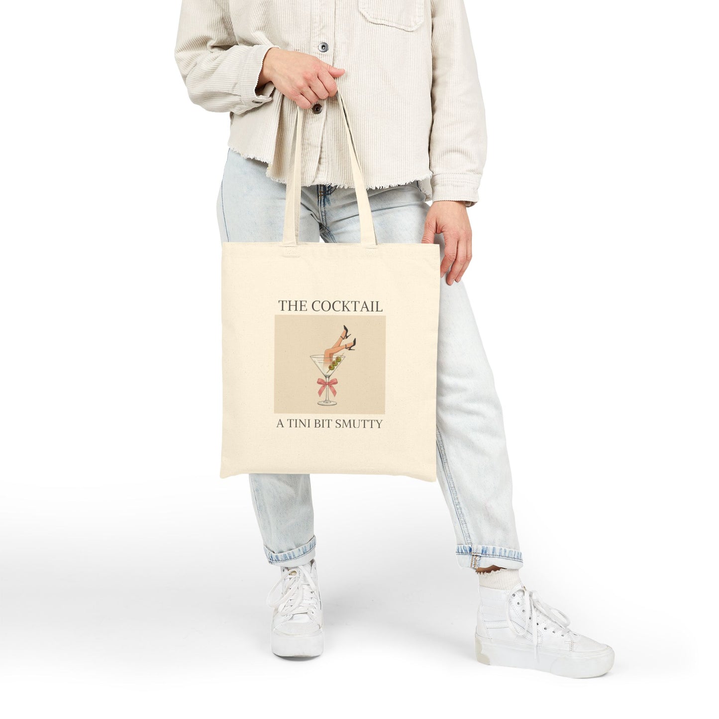 The Cocktail: "A Tini Bit Smutty" Canvas Tote Bag