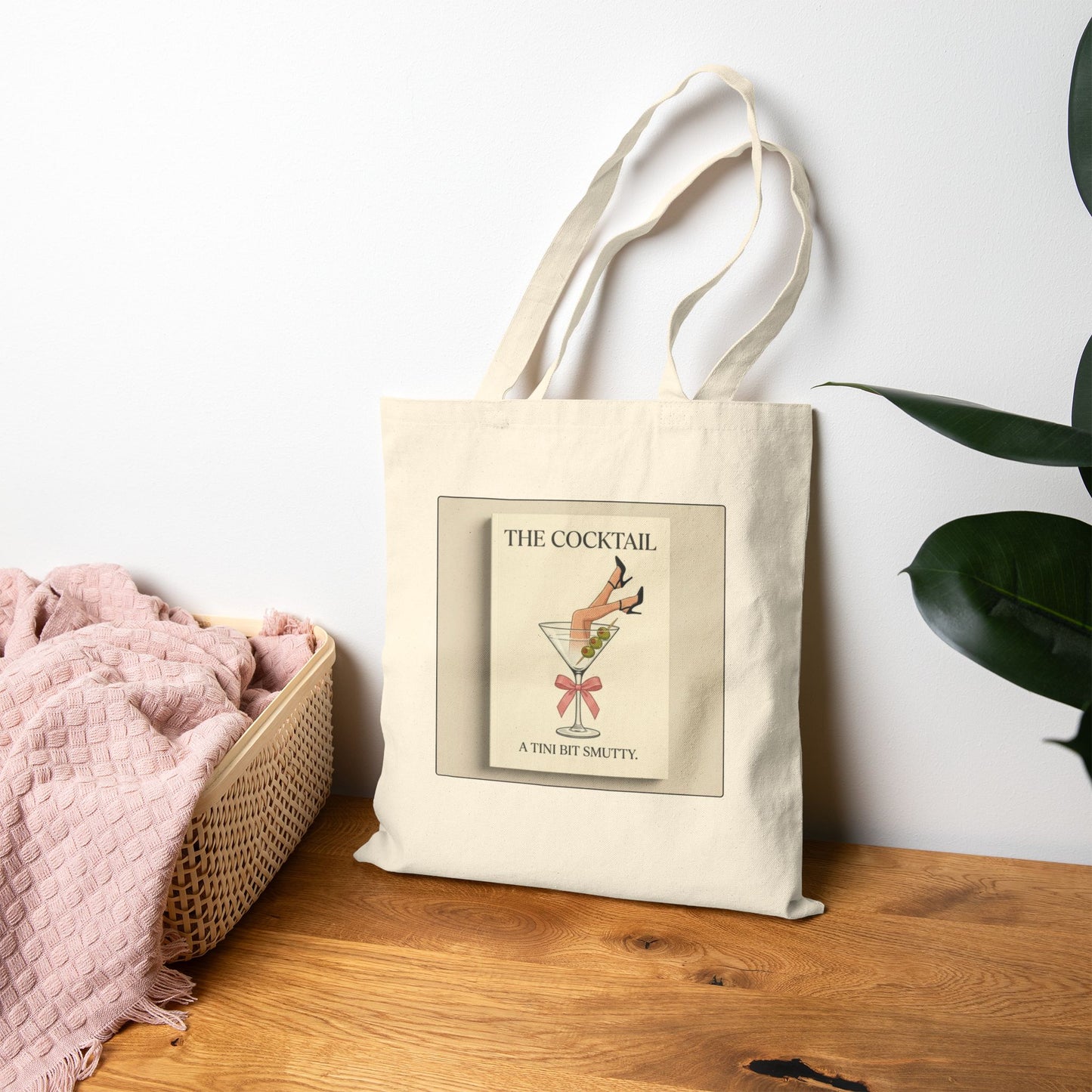 The Cocktail "A Tini Bit Smutty" Canvas Tote Bag