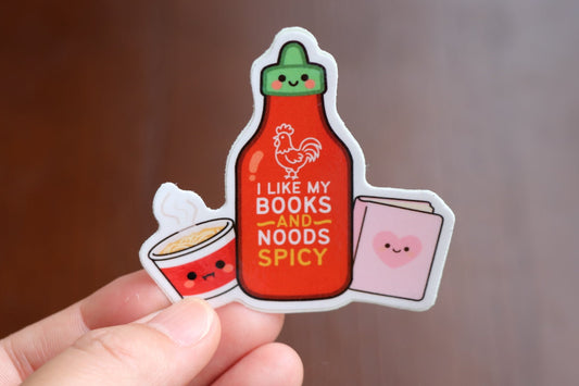 Spicy Reader - "Books & Noods" Sticker