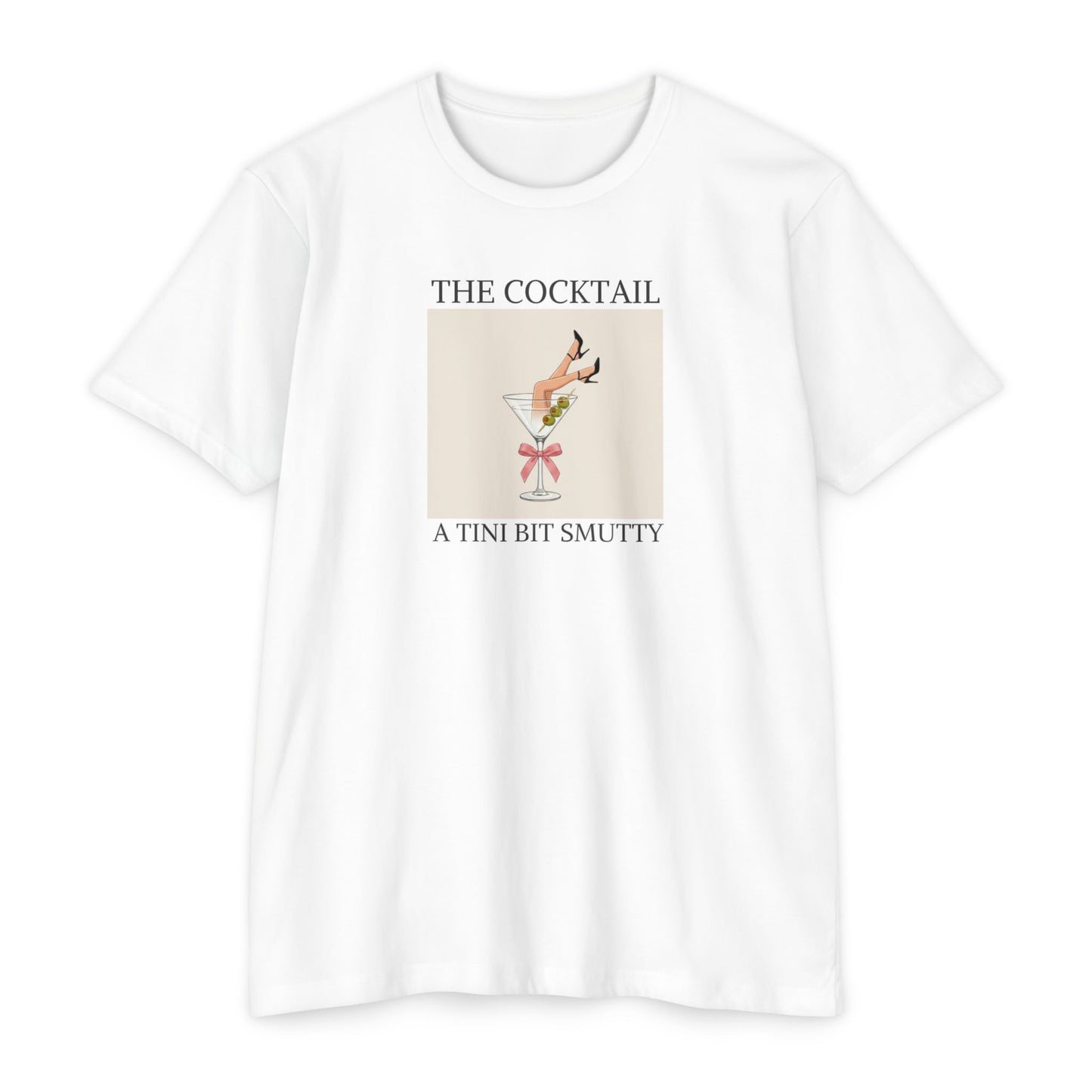 Bookish T-shirt, Book Club Shirt, Reading Club Tee, Book Lover Gift - Vintage Cocktail Print "A Tini Bit Smutty”