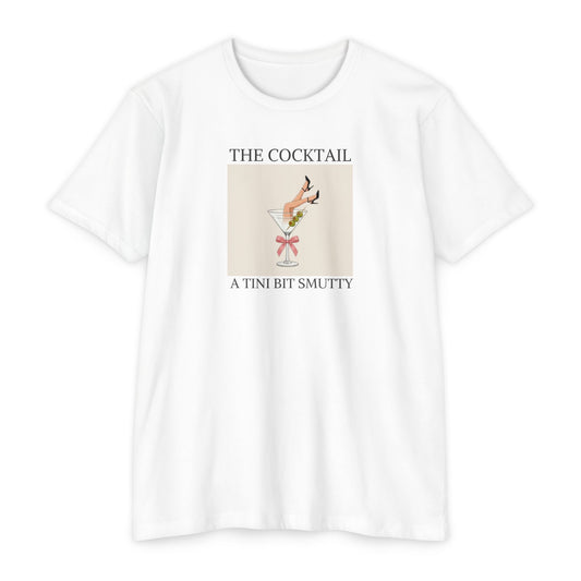 Bookish T-shirt, Book Club Shirt, Reading Club Tee, Book Lover Gift - Vintage Cocktail Print "A Tini Bit Smutty”