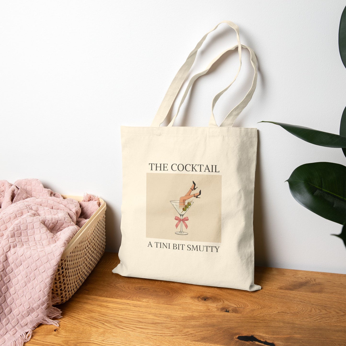 The Cocktail: "A Tini Bit Smutty" Canvas Tote Bag