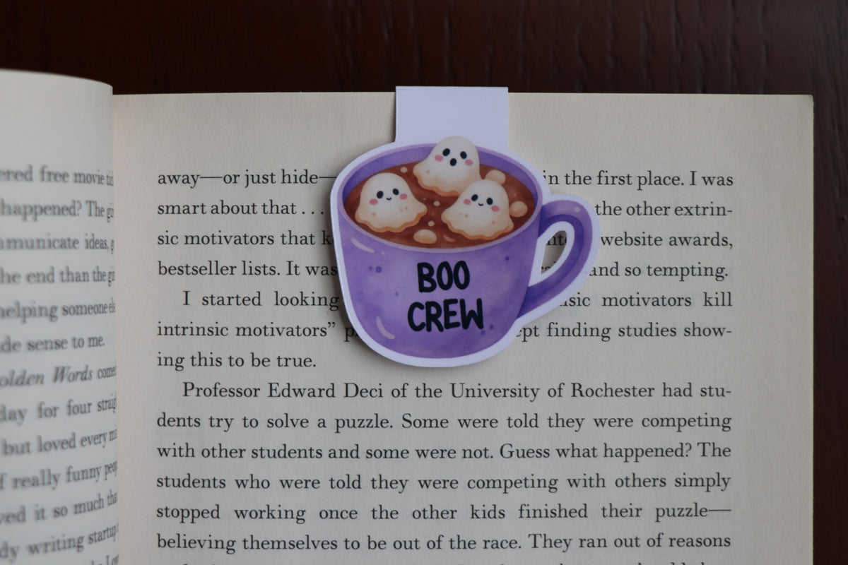 Boo Crew Ghost Mug Magnetic Bookmark