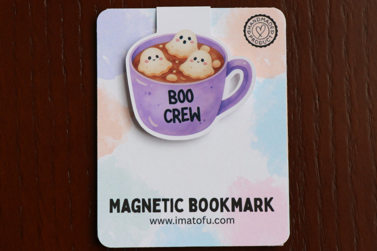 Boo Crew Ghost Mug Magnetic Bookmark
